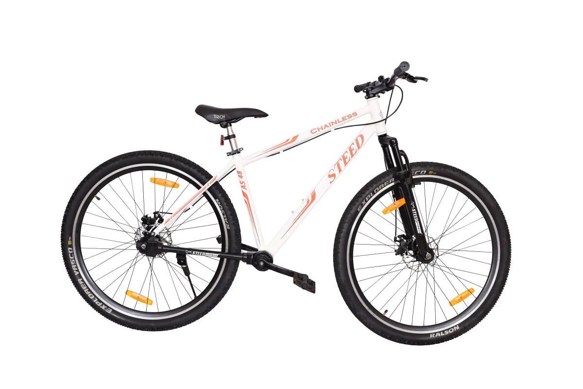 Buy Bicycle Online Steed AS-48 Single Speed Suspension Fork White with Orange