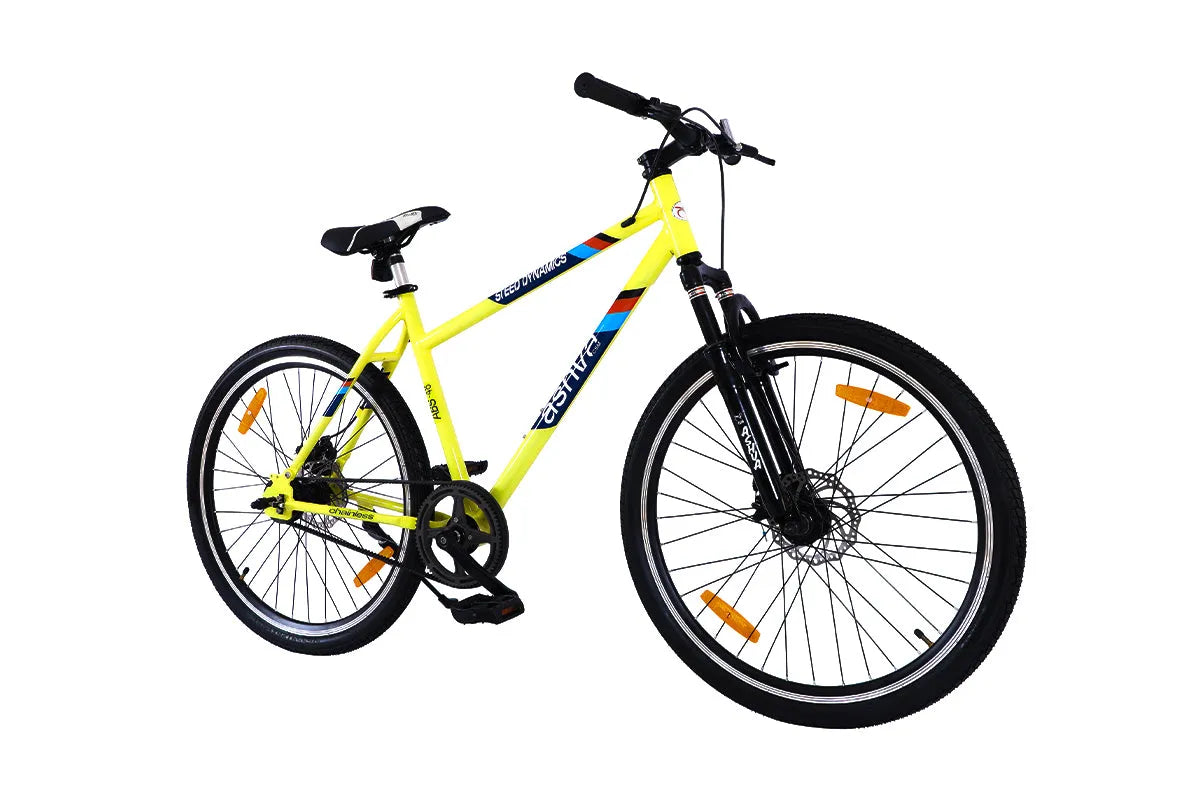 Buy Speed Bicycle Suspension Fork ABS 48 Ashva Single Speed Suspension fork Yellow