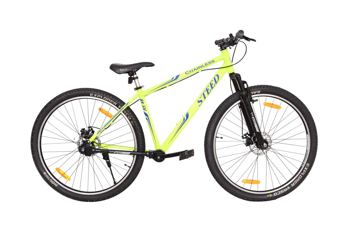 Buy Steed AS-48 Single speed Suspension fork green with Blue Bicycle
