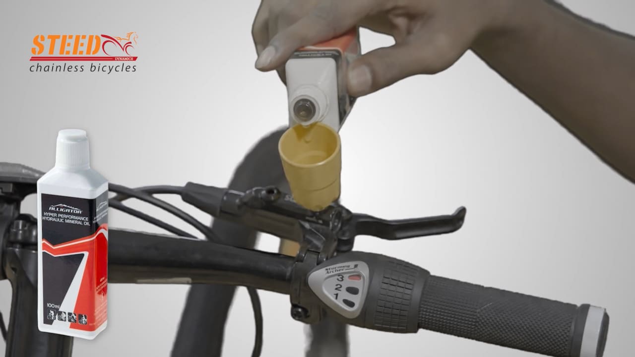 Hydraulic Oil topping up in Steed Chainless Bicycles