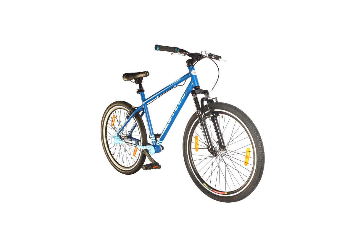 buy bicycle online SS-48 Steed Single Speed Suspension Fork Matte Stery blue Base with Sky Blue Front Side